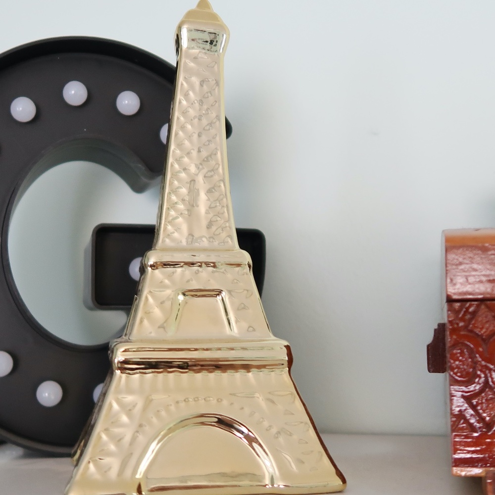 Gold Eiffel Tower Book End